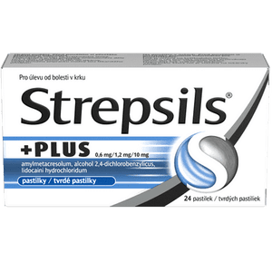 Strepsils Plus 0,6 mg/1,2 mg/10 mg pastilky